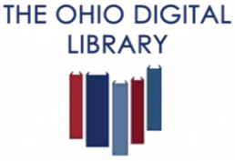 The Ohio Digital Library. A row of books forms the shape of Ohio