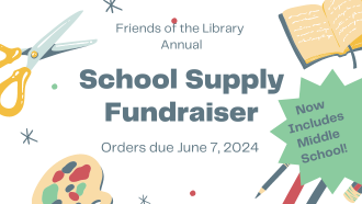 School supply fundraiser going on now until June 7, 2024