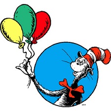 Cat In the Hat with balloons