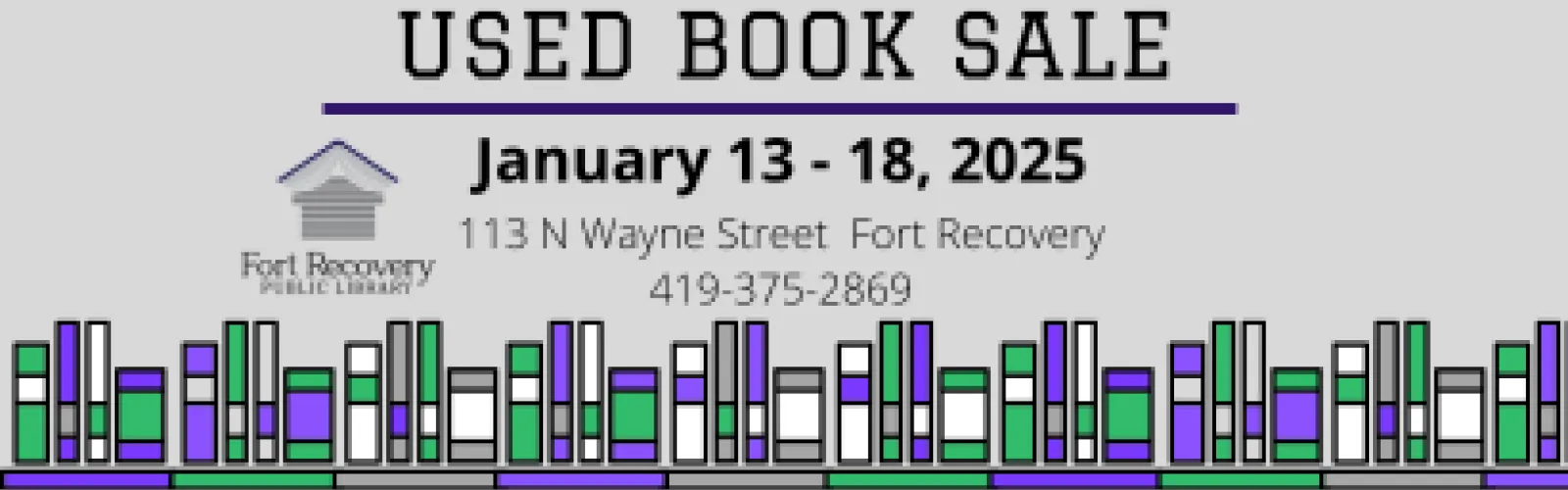 Used Book Sale January 13 - 18 during normal business hours